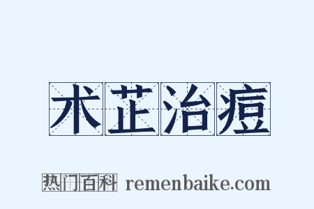 术芷治痘是什么意思的图片